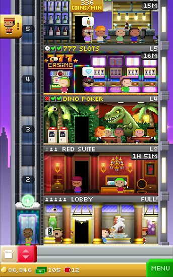 Tiny tower: Vegas - Android game screenshots.
