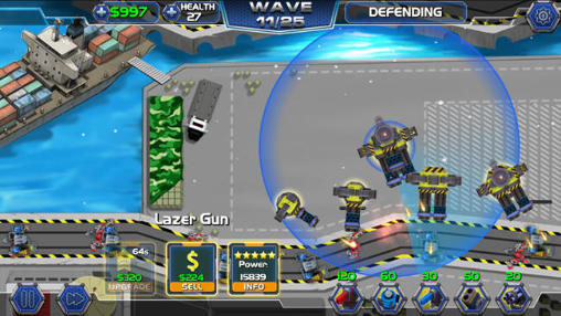Tower defense: Robot wars - Android game screenshots.