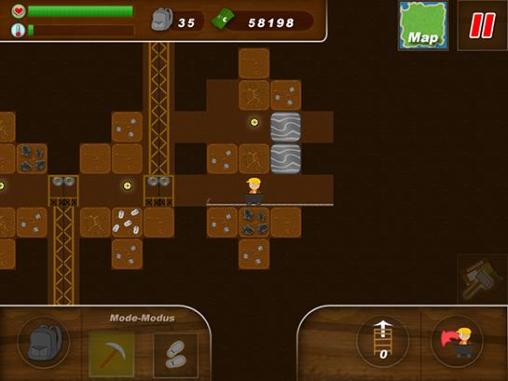 Treasure miner: A mining game - Android game screenshots.