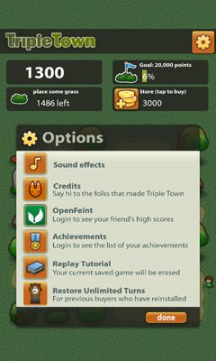 Triple Town - Android game screenshots.