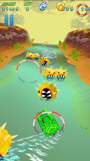 Turbo river racing - Android game screenshots.