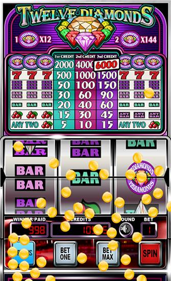 Twelve diamonds: Slot machine - Android game screenshots.