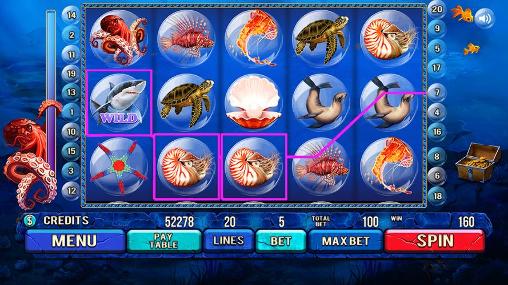 Under the sea: Slot machine - Android game screenshots.