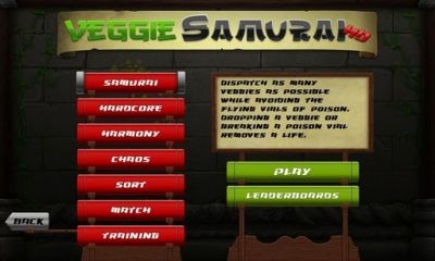 Veggie Samurai - Android game screenshots.