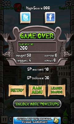 Veggie Samurai Uprising - Android game screenshots.