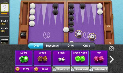 Viber backgammon - Android game screenshots.