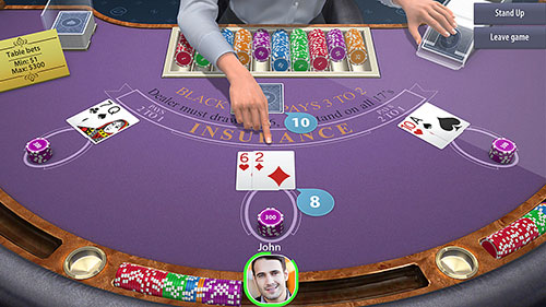 Gameplay of the Viber: Blackjack for Android phone or tablet.