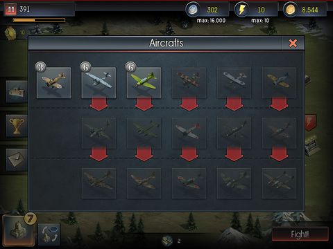 War thunder: Conflicts - Android game screenshots.