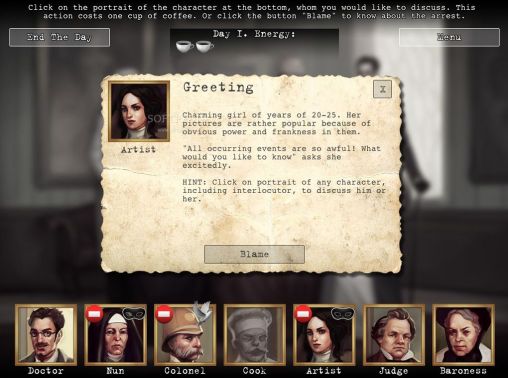 Gameplay of the Who is the killer: Episode I for Android phone or tablet.