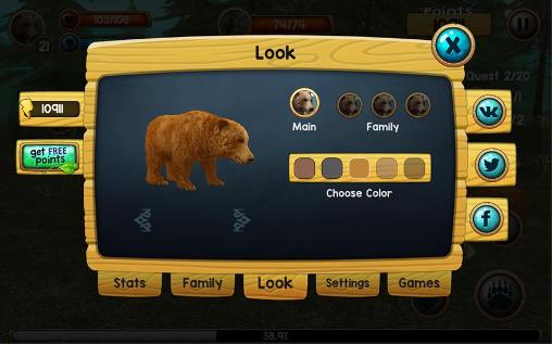 Wild bear simulator 3D - Android game screenshots.