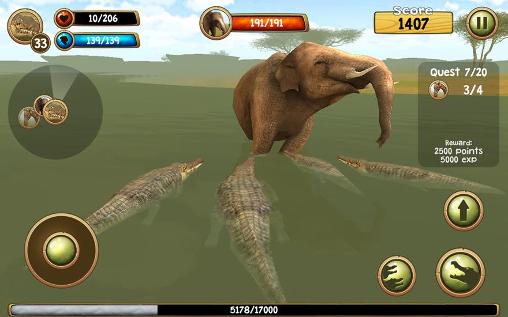 Wild crocodile simulator 3D - Android game screenshots.