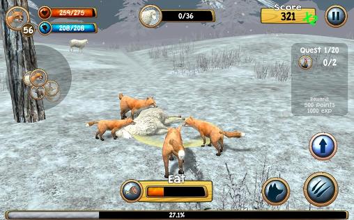 Wild fox sim 3D - Android game screenshots.