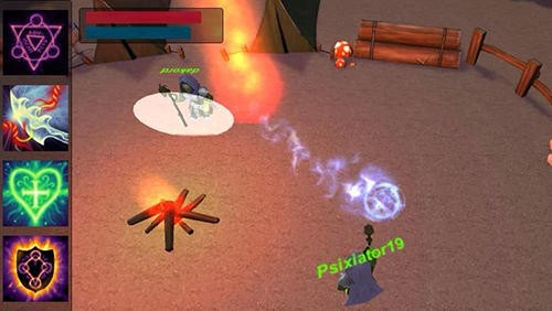 Gameplay of the Wizard wars online for Android phone or tablet.