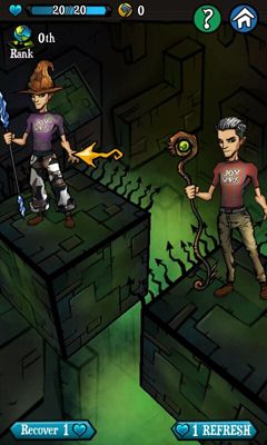 Gameplay of the World of Wizards for Android phone or tablet.