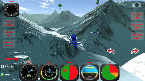 X helicopter flight simulator 3D - Android game screenshots.