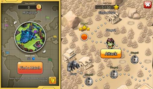 X-war: Clash of zombies - Android game screenshots.