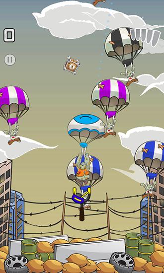 Zombie parachute - Android game screenshots.