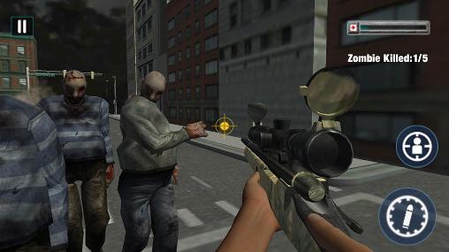 Zombie sniper shooting 3D - Android game screenshots.