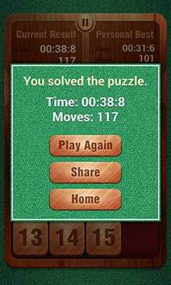Gameplay of the 15 Puzzle Challenge for Android phone or tablet.