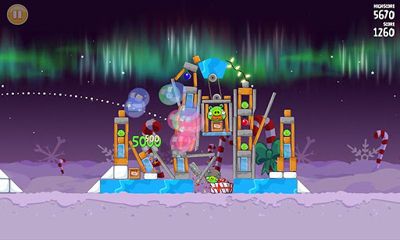 Gameplay of the Angry Birds Seasons Winter Wonderham! for Android phone or tablet.