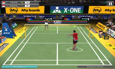 Gameplay of the Badminton Jump Smash for Android phone or tablet.