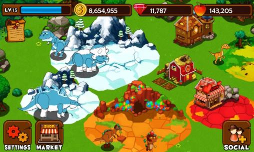 Gameplay of the Dinosaur island for Android phone or tablet.