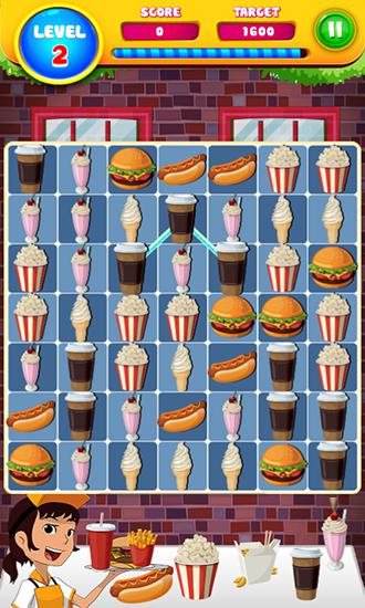 Fast food: Match game - Android game screenshots.