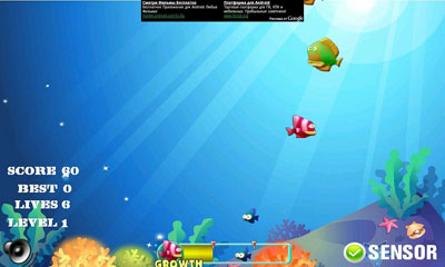 Gameplay of the Fishing Game for Android phone or tablet.