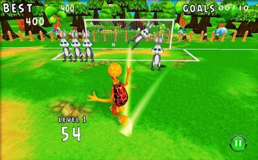 Hare vs turtle soccer - Android game screenshots.