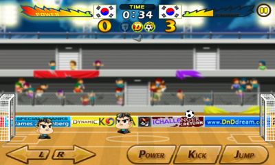 Gameplay of the Head Soccer for Android phone or tablet.