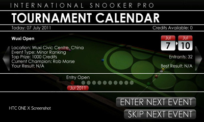 Gameplay of the International Snooker Pro THD for Android phone or tablet.