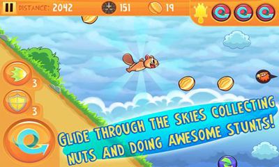 Kew Kew Sky Glider Squirrel - Android game screenshots.