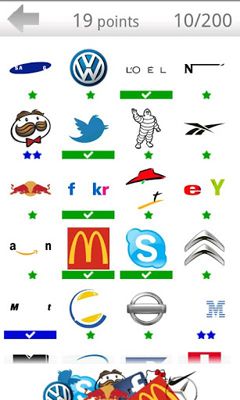 Gameplay of the Logos quiz for Android phone or tablet.