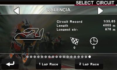 Gameplay of the Moto GP 2012 for Android phone or tablet.