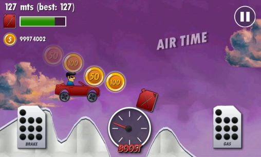 Gameplay of the Mountain climb racer for Android phone or tablet.