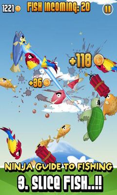 Ninja Fishing - Android game screenshots.