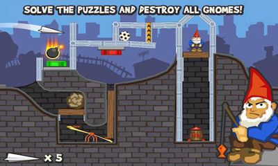 Gameplay of the Paper Glider vs. Gnomes for Android phone or tablet.