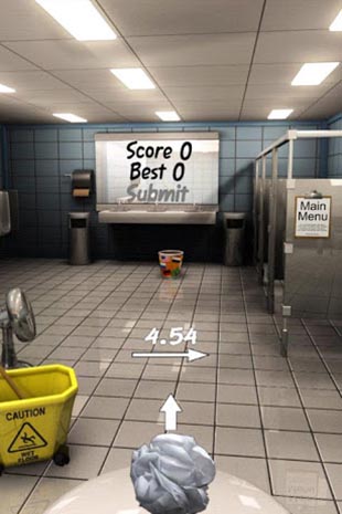 Paper toss - Android game screenshots.