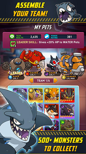 Gameplay of the Pet monsters for Android phone or tablet.