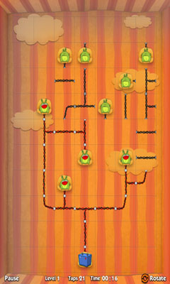 Gameplay of the Plug the Wire for Android phone or tablet.