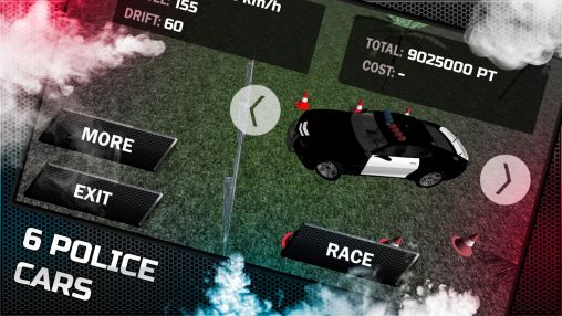 Police car's crazy drift - Android game screenshots.