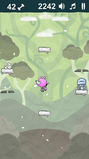 Poodle jump: Fun jumping games - Android game screenshots.