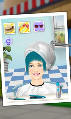 Gameplay of the Princess Hair Salon for Android phone or tablet.