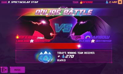 Gameplay of the Robot Unicorn Attack 2 for Android phone or tablet.