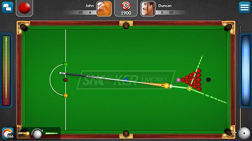 Gameplay of the Snooker live pro for Android phone or tablet.