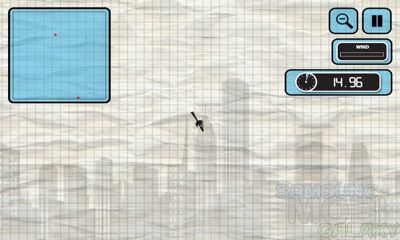 Gameplay of the Stickman Base Jumper for Android phone or tablet.