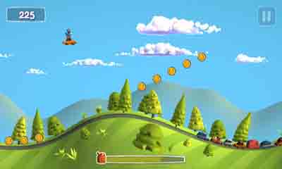 Gameplay of the Sunny hillride for Android phone or tablet.