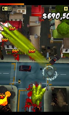 Gameplay of the ThumbZilla for Android phone or tablet.