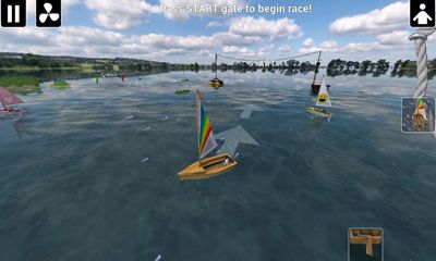 Gameplay of the Top Sailor sailing simulator for Android phone or tablet.