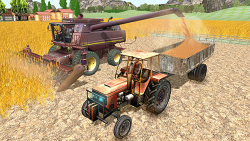 Tractor simulator 3D: Farm life - Android game screenshots.